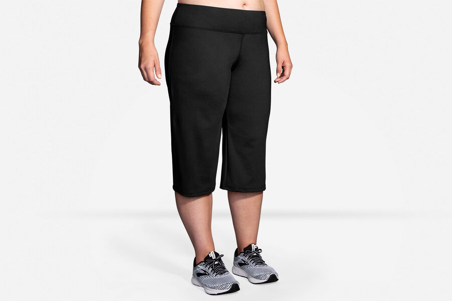 Brooks Women's Venture Capri Bottoms Black ( DYJXS2871 )